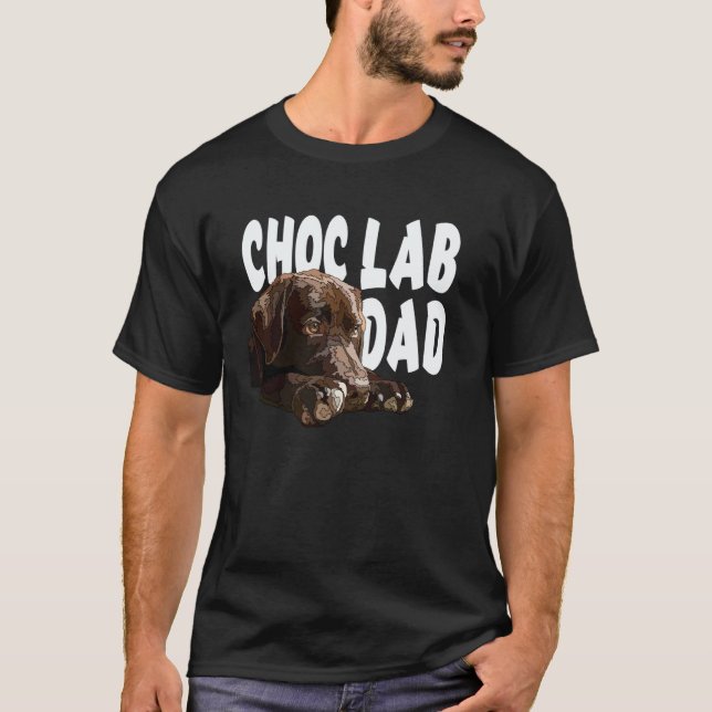 Chocolate Lab Daddy Brauner Labrador Retriever Vat T-Shirt (Vorderseite)