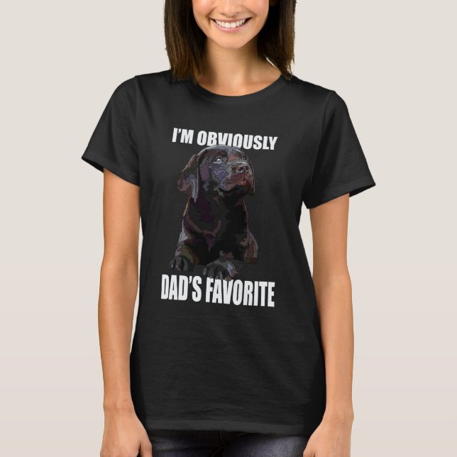 Chocolate Lab Daddy Der Lab Vater Brauner Labrador T-Shirt (Vorderseite)