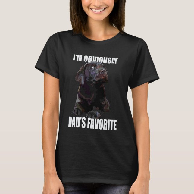 Chocolate Lab Daddy Der Lab Vater Brauner Labrador T-Shirt (Vorderseite)