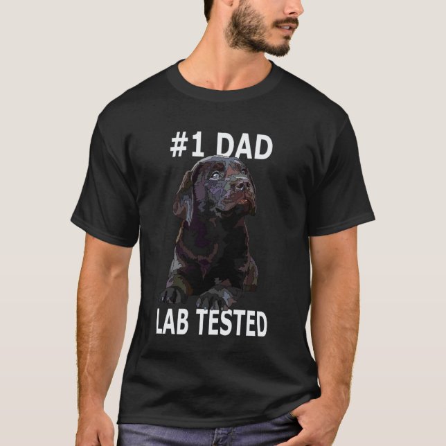 Chocolate Lab Daddy Der Lab Vater Labrador Retriev T-Shirt (Vorderseite)