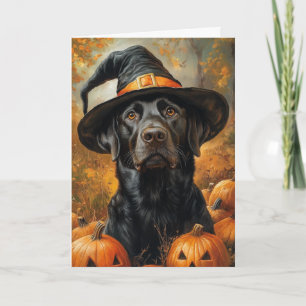 Chocolate Lab Halloween Feiertagskarte
