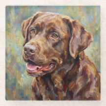 Chocolate Lab Kunstuntersetzer