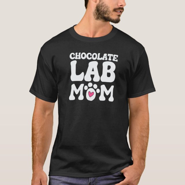 Chocolate-Lab-Mama Labrador Retriever Mutter T-Shirt (Vorderseite)
