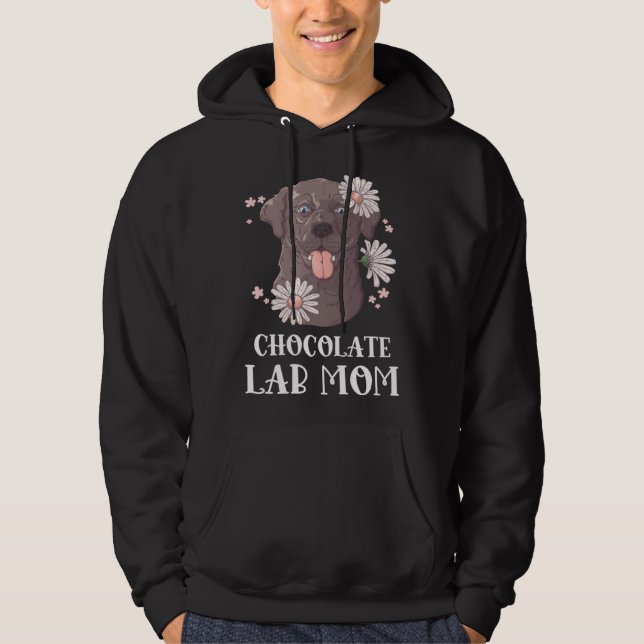 Chocolate Lab Mom Labrador Retriever Dog Hoodie (Vorderseite)