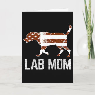 Chocolate Lab Mom Vintage Patriotischer Labrador A Karte