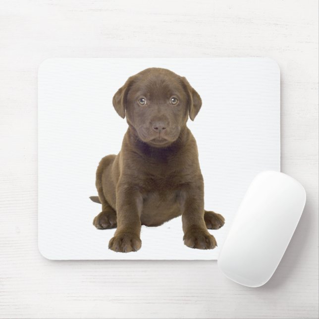 Chocolate-Lab-Welpe Mousepad (Mit Mouse)