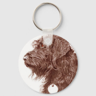 Chocolate Labradoodle Keychain Schlüsselanhänger