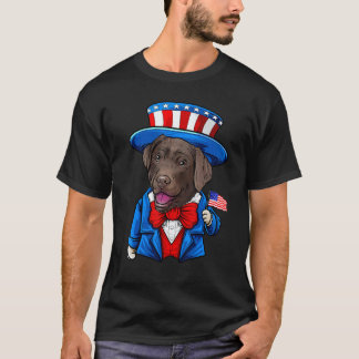 Chocolate-Labrador 4. Juli Labrador Retriever T-Shirt