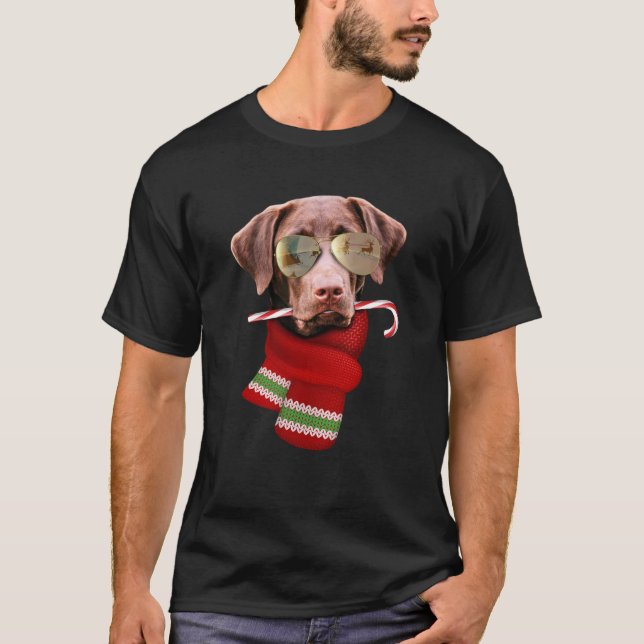 Chocolate Labrador Christmas Gift for Dog Lovers S T-Shirt (Vorderseite)