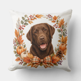 Chocolate Labrador Herbst Kissen
