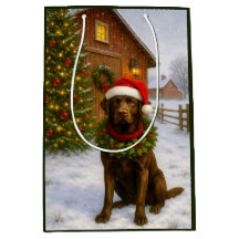 Chocolate Labrador Holiday 