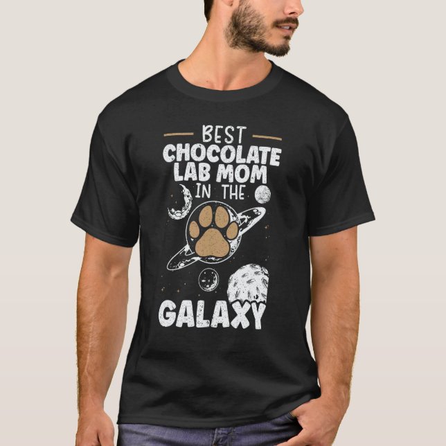 Chocolate-Labrador-Hundemutter Retriever Lab Hund T-Shirt (Vorderseite)