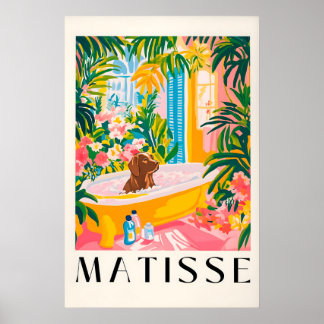 Chocolate Labrador in der Badewanne Kunstprint Lus Poster