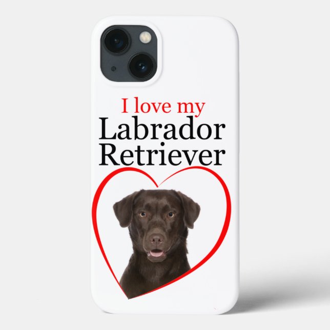 Chocolate Labrador Liebe Smartphone Case (Rückseite)