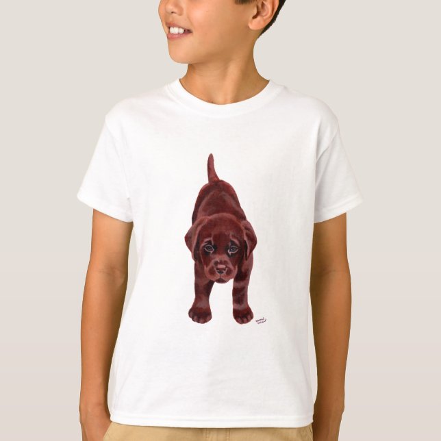 Chocolate Labrador Puppy T-Shirt (Vorderseite)