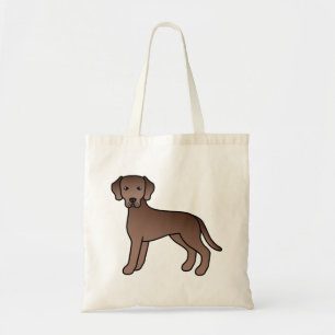 Chocolate Labrador Retriever Cartoon Dog Drawing Tragetasche