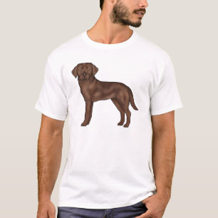 Chocolate-Labrador Retriever Cartoon Lab Hund Kuns T-Shirt