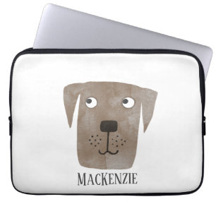 Chocolate Labrador Retriever Dog Personalized Laptopschutzhülle