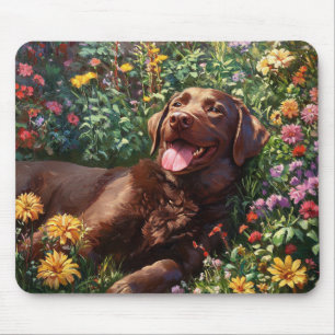 Chocolate Labrador Retriever Hund Liebhaber Garten Mousepad