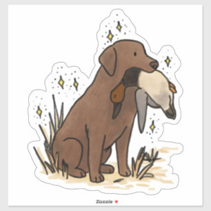 Chocolate Labrador Retriever Jagd Auto Aufkleber