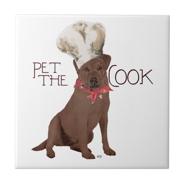 Chocolate Labrador Retriever Koch Fliese (Vorderseite)