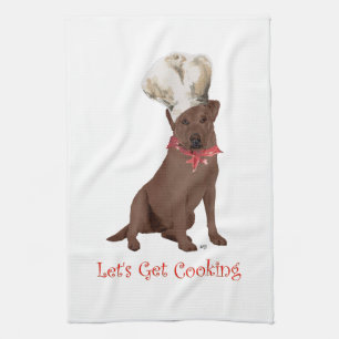 Chocolate Labrador Retriever Kochen Geschirrtuch