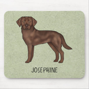 Chocolate Labrador Retriever Lab Hund Benutzerdefi Mousepad