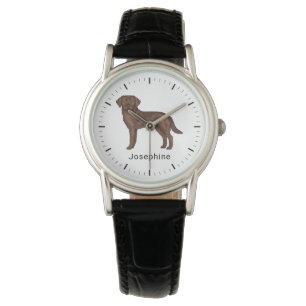 Chocolate Labrador Retriever Süßer Lab Hund Kunst Armbanduhr