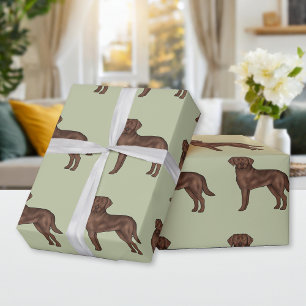 Chocolate Labrador Retriever Süßes Lab Hund Muster Geschenkpapier