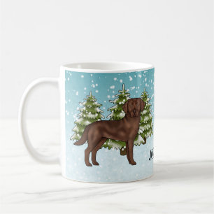 Chocolate Labrador Retriever Weihnachten Benutzern Kaffeetasse