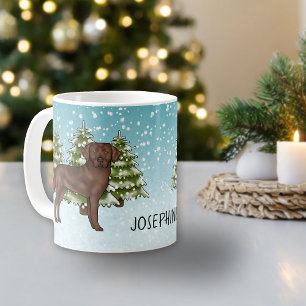 Chocolate Labrador Retriever Weihnachten Benutzern Kaffeetasse