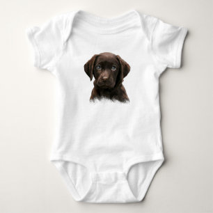 Chocolate Labrador Welpe Baby Strampler
