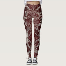 Chocolate Lace AI art Leggings