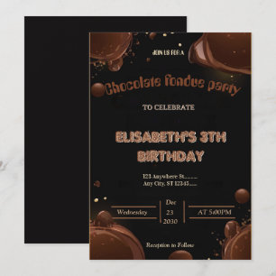 Chocolate-Liebhaber-Fondue-Party-Einladung Einladung