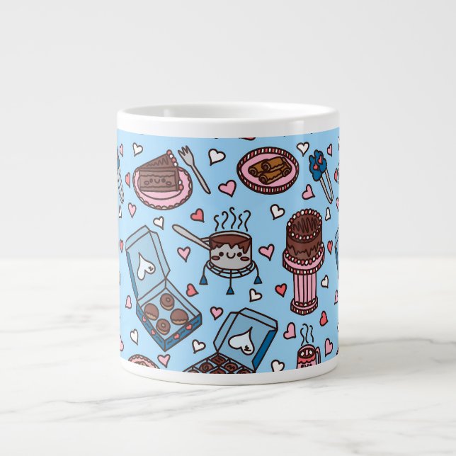 Chocolate lover cute Jumbo-Tasse (Vorderseite)