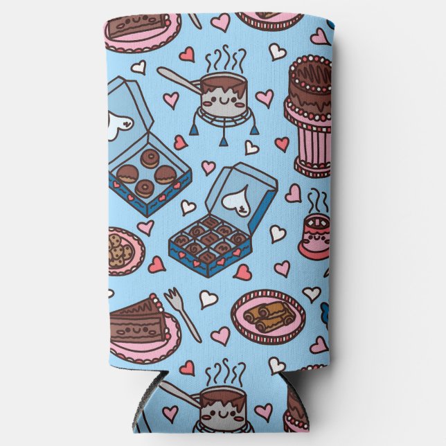 Chocolate lover cute selters dosenkühler (Vorderseite)