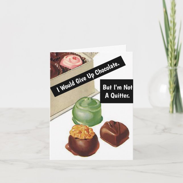 Chocolate Lover Funny Vintag Geburtstag Karte (Vorderseite)