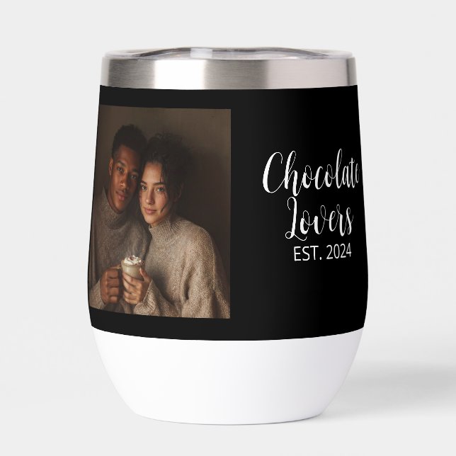 Chocolate Lovers Couple Established Photo Gift (Rückseite)