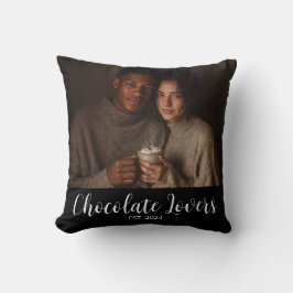 Chocolate Lovers Couple Established Photo Gift Kissen