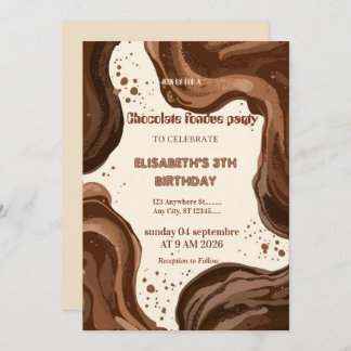 Chocolate Lovers Fondue Party Invitation Einladung