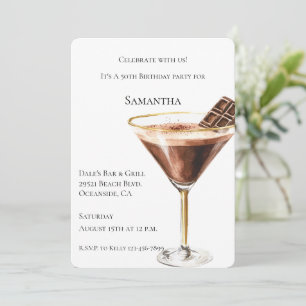 Chocolate Martini Geburtstag Einladung