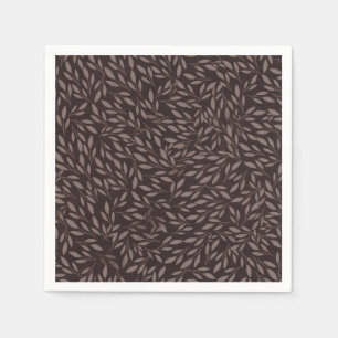 Chocolate Mauve Rosa Blätter Botanische Hochzeit Serviette