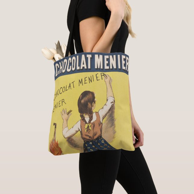 Chocolate Menier Girl Writing Vintage Ad (Von Nahem)