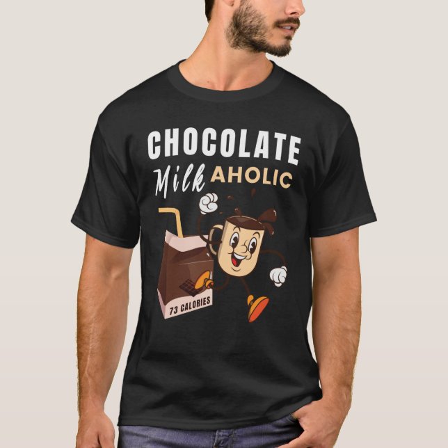 Chocolate Milk Aholic Food Eater Graphic T-Shirt (Vorderseite)