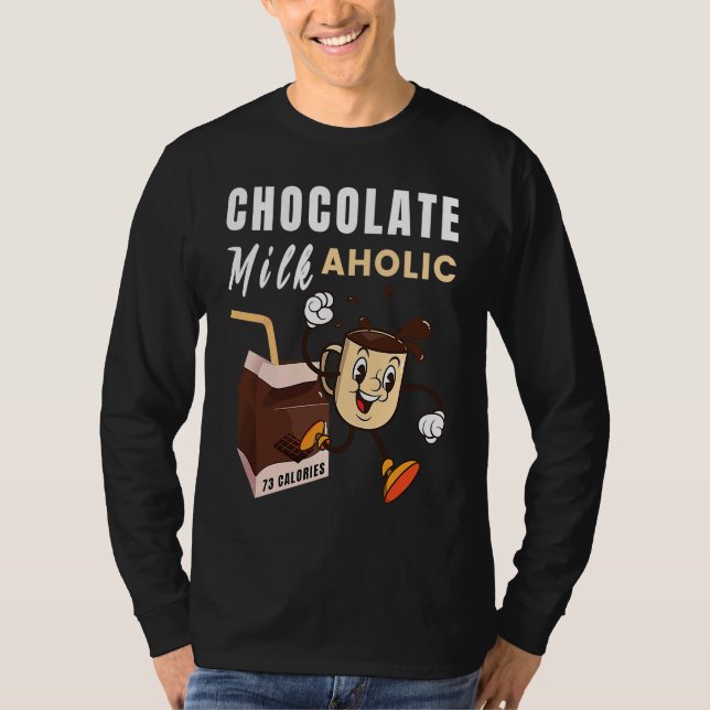 Chocolate Milk Aholic Food Eater Graphic T-Shirt (Vorderseite)