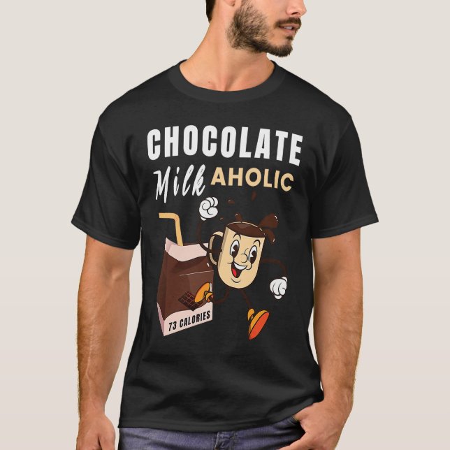 Chocolate Milk Aholic Food Eater Graphic T-Shirt (Vorderseite)