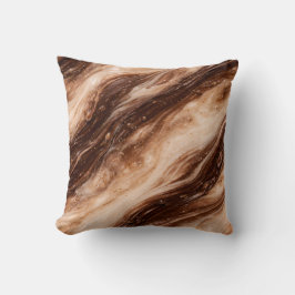 Chocolate Milkshake Marble Texture Kissen