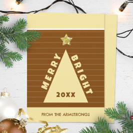 Chocolate-Minimalist-Geometrischer-Christbaum Feiertagskarte