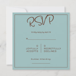 Chocolate Mood Minimale Hochzeits-RSVP Karte