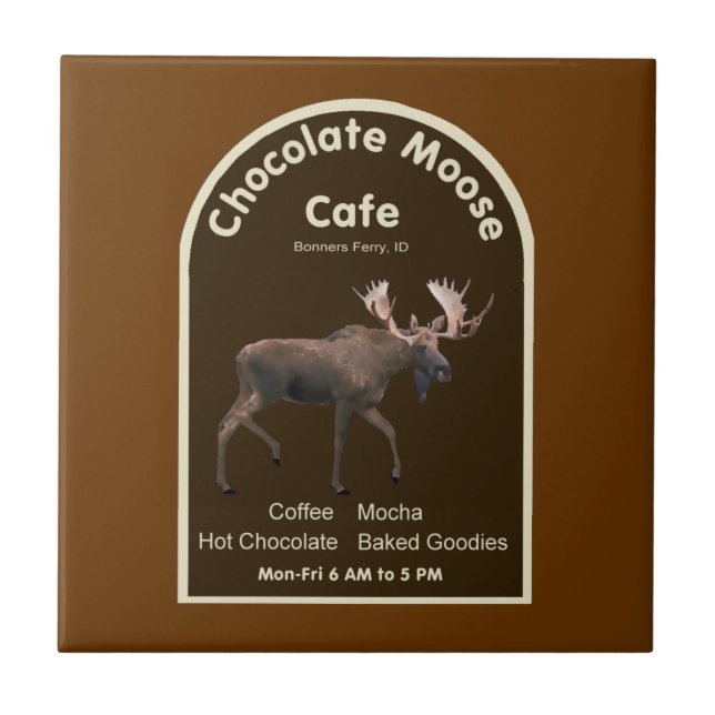 Chocolate Moose Café Fliese (Vorderseite)